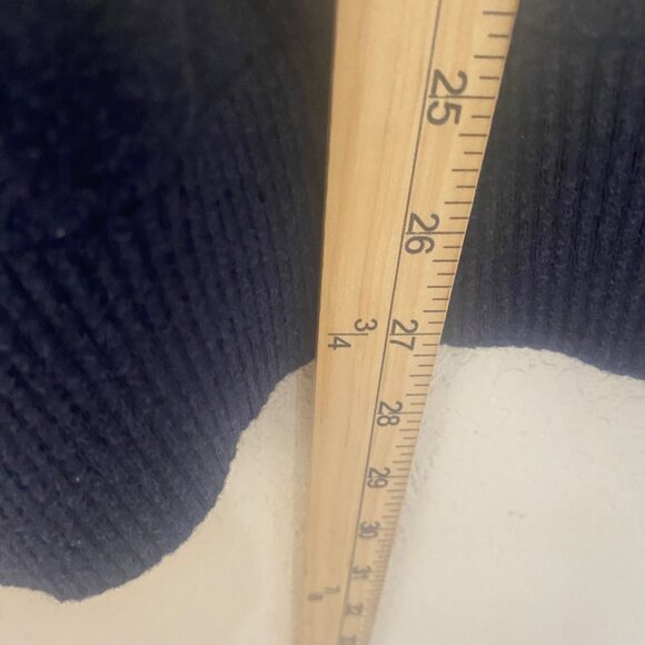 Eddie Bauer Cashmere Cotton Blend Sweater Mens XL Navy Blue Pullover 1/4 Zip Pre - Picture 7 of 9